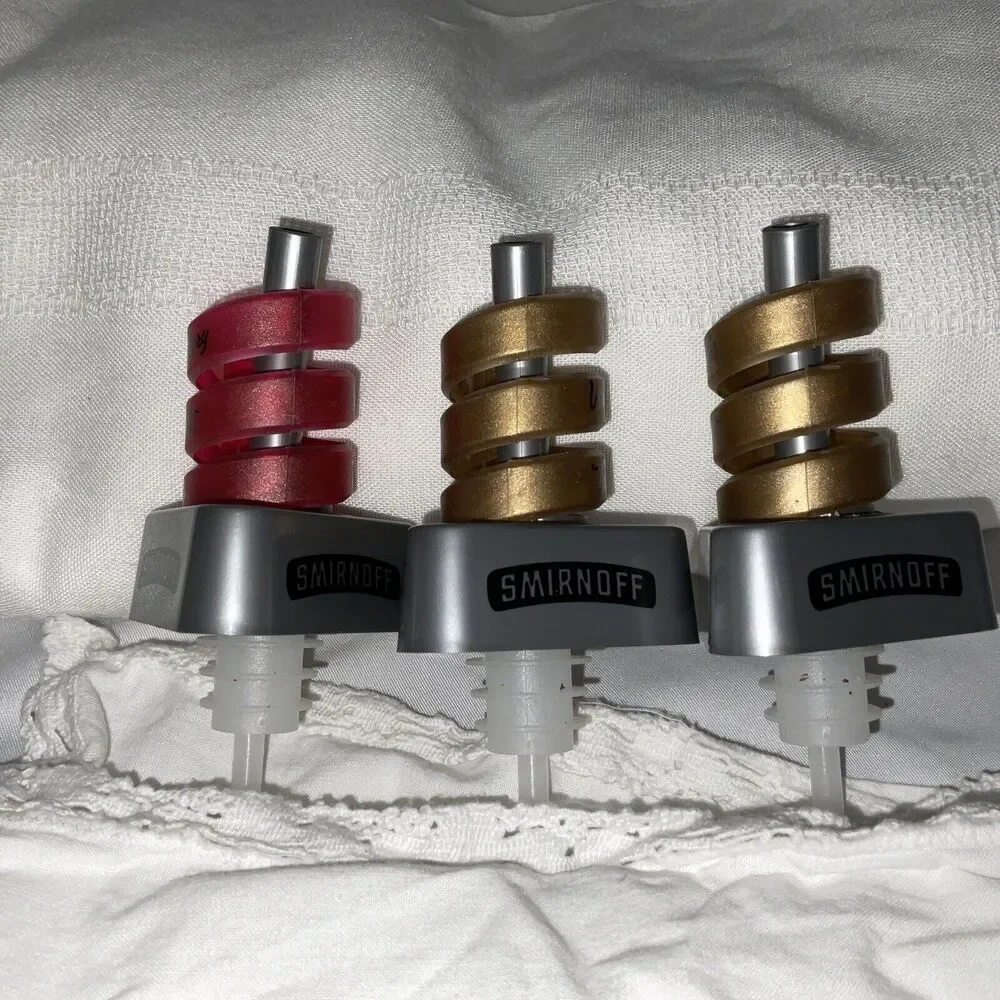 Smirnoff Vodka Raspberry Vanilla Liquor Dispensers Bottle Stoppers Pourers Lot/5
